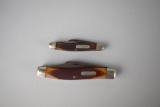 Two Shrade Old Timer Three-Blade Knives: 1080T & Other