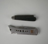 Remington Two-Blade Razor Knife & Compass Industries Silver Falcon 521 Lockback