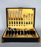 Lot Silver Plt Flatware in Wooden Chest: 47 National Silver “Narcissus” & 12-Rogers Bros. “Berkshire