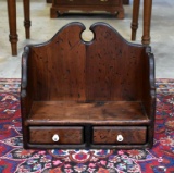 Vintage Broadax Distressed Walnut Wall Spice Rack, Conover, WI (Lot 197)