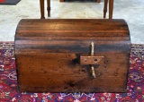 Vintage Distressed Walnut Diminutive Chest, Broadax?