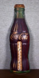 Vintage Coca-Cola Bottle-Shaped Metal Thermometer Advertisement Sign, Lot 211