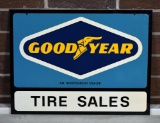 Metal Good Year Tire Sales Independent Dealer Advertisement Sign
