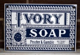 Porcelain & Metal Procter & Gamble Ivory Soap Advertisement Sign