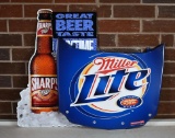 Lot of Two Miller Beverage Advertisement Signs