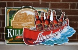 Lot of Two Metal Beverage Advertisement Signs: Killarney's & Leinenkugel's