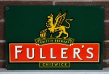 Griffin Brewery Fuller's Porcelain & Metal Advertisement Sign