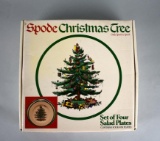 Set of Four Spode “Christmas Tree” Salad Plates