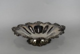 Art Nouveau Style Silver Plated Ruffled Serving Bowl / Compote