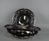 Lot of Six Silver Plated Serving Bowls / Trays by Various Makers