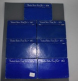One 1970-S, Four 1971-S and Two 1972-S US Mint Coin Proof Sets