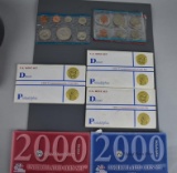 Three 1985 US Mint Commemorative Mint Sets, 1972 & 2000 P/D US Mint Sets & 1974-P Mint Set