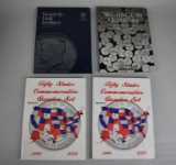 3 Uncirculated 50 States Commemorative Quarter Sets in Folders and 12 Near Mint Kennedy Half Dollars