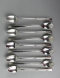 Gorham “1938” Sterling Silver Iced Teaspoons, Nine Pieces