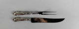 Sheffield England Sterling Silver Handled Carving Set with Stainless Steel Blades