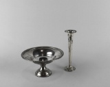 Two Preisner Weighted Sterling Silver Pieces: Compote & Bud Vase