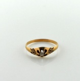 10K Gold and Diamond Ring, Size 6.5