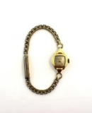 14K Gold Case Ladies Bulova Wristwatch with Gold Filled Adjustable Size Bracelet