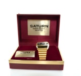 Vintage Saturn Solid State Quartz Watch with Case