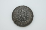 1876 German Deutsches Reich Funf (5) Mark Silver Coin