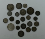 Lot of 21 Foreign Silver Coins
