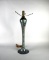 Joseph Clearman Signed Blown Art Glass Lamp Base, 23.5” H, USA, 1976