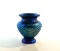 Orient & Flume Blue King-Tut Pattern Miniature Vase 1976 July 15M with Original Box, USA