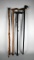 Lot of Four Wooden Walking Canes / Sticks
