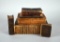 Six Antiquarian Leather Bound Religious Books: Holy Bible, Catechism, Sacred Poetry, & Others