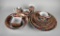 Gump's (GUM 26) Red, Green, Blue, Flowers, & Scales Forty-Nine Piece China Set, Japan