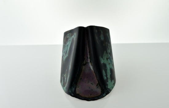 Artisan Crafted Patinated Copper Cuff Bracelet