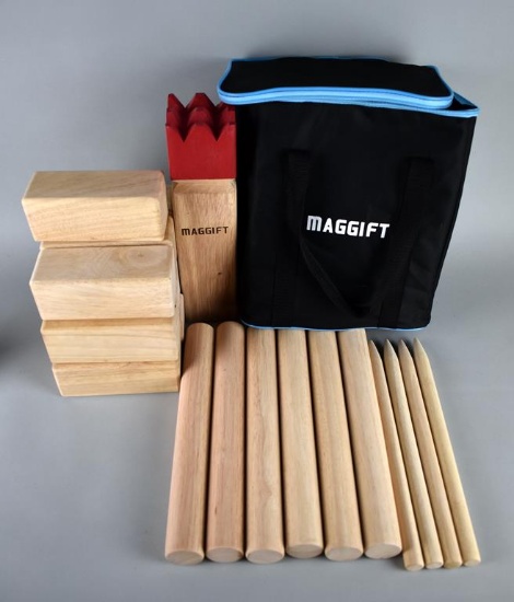 Maggift “Kubb” Game with Storage Bag