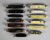 Lot of Thirteen Folding Pocket Knives: Kabar, Sabre, & Others