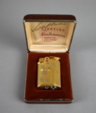 Ronson Veraflame “Starfire” Goldtone Butane Cigarette Lighter in Original Case