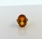 18K White Gold and 18 Carats Oval Cut Golden Citrine with Diamonds Ring, Size 7.5
