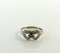 Vintage 14K White Gold and Diamond Sweetheart Ring, Size 7.25