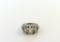Sterling Silver Ring with Rhinestones, Size 7.25