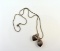 Sterling Silver 17” Chain Necklace with Two Cone Shaped Pendants