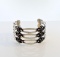 Vintage Sterling Silver Mexican Taxco Cuff Bracelet