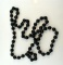 Black Onyx Bead 32” Strand Necklace