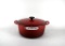 Le Creuset Red Enameled Cast Iron 7.25 Quart Round Dutch Oven No. 28, France (Lots 116-118 Match)