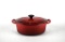 Le Creuset Red Enameled Cast Iron 2.75 Quart Oval Dutch Oven No. 23, France (Lots 116-118 Match)