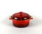 Le  Creuset Red Round Stoneware Baker with Lid (Lots 119 & 120 Match)