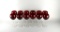 Set of Twelve Lenox “Holiday Gems” Ruby and Crystal 8.75” H Balloon Wine Glasses