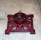 Red Enameled Cast Iron Christmas Tree Stand