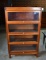 Vintage Oak Four-Section Barrister Bookcase
