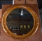 Round Gilt Wood Frame Wall Mirror