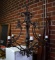 Bronze Finished Metal Six-Arm Chandelier