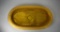 Vintage Pressed Glass Gilt-Rimmed Oval Tray