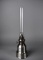 Atelier B. Chaudron Etain Pewter Hurricane Lamp with Narrow Glass Chimney, Canada